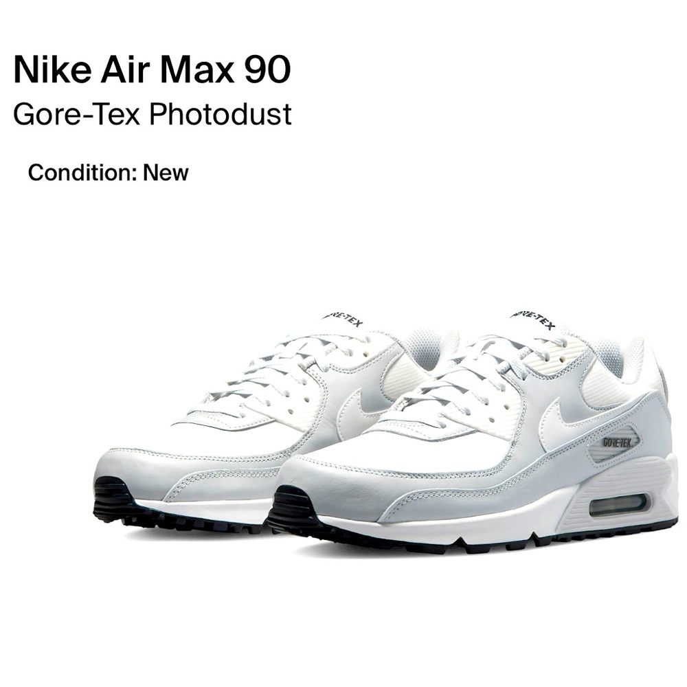 Nike Air Max 90 GTX GORE-TEX Photon Dust White Mens Size 14 New